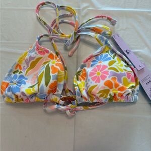 Wild Fable Colorful Patterned Bikini Top